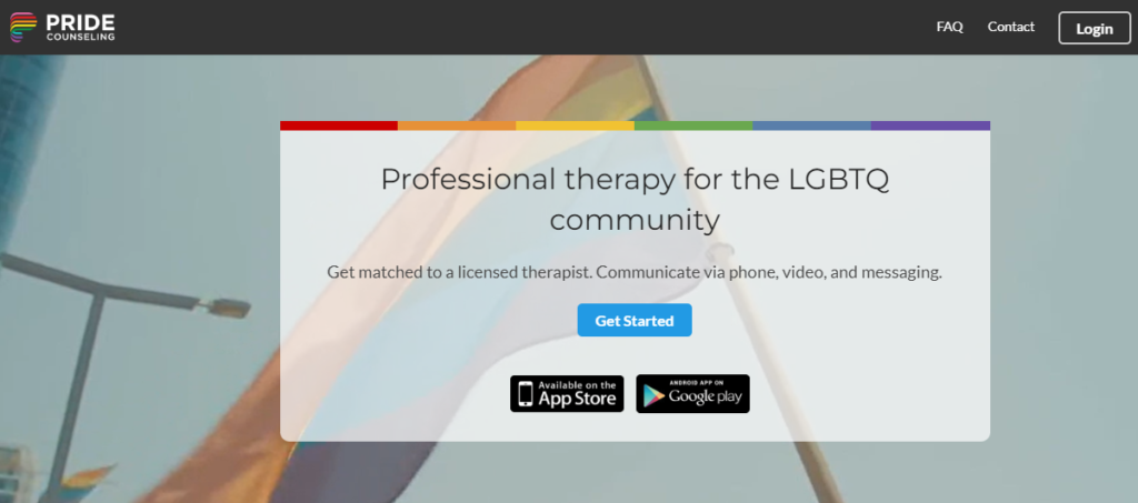 pride counseling - a website for online therapy for members from the LGBTQ community who work/don't work online