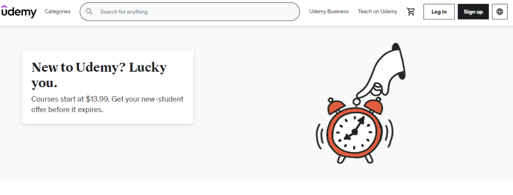 udemy - an online course provider